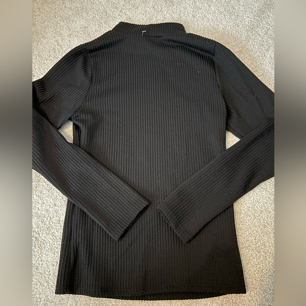 Brit and Bri Ribbed Black Turtleneck Size XS